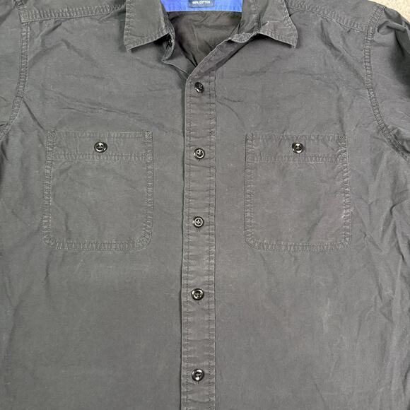 Vintage Ralph Lauren Polo Sport Button Shirt Mens S Black Spell Out Logo Work - Picture 3 of 9